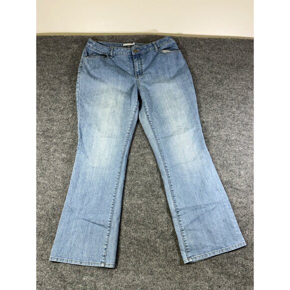 Fashion Bug Womens Size 18W light Blue acid wash Denim Jeans Pre-owned - Picture 3 of 16